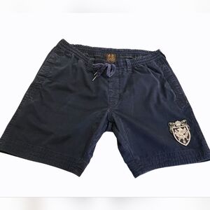 Polo Ralph Lauren Crest in Navy Thick Cotton Mens Short-size 36